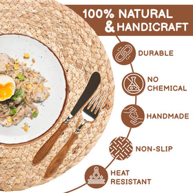 HaxHut non-slip placemats keep plates steady during dining