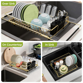 HAYAWEY dish rack inside kitchen with organized drying space.