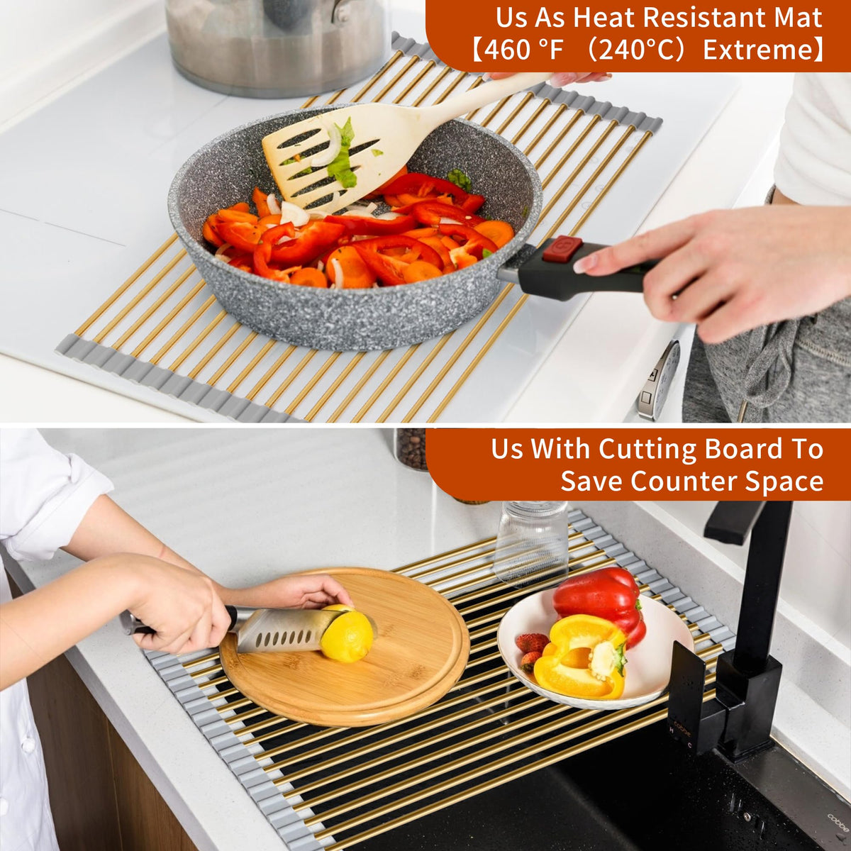 HAYAWEY Foldable roll-up rack is easy to clean and store.