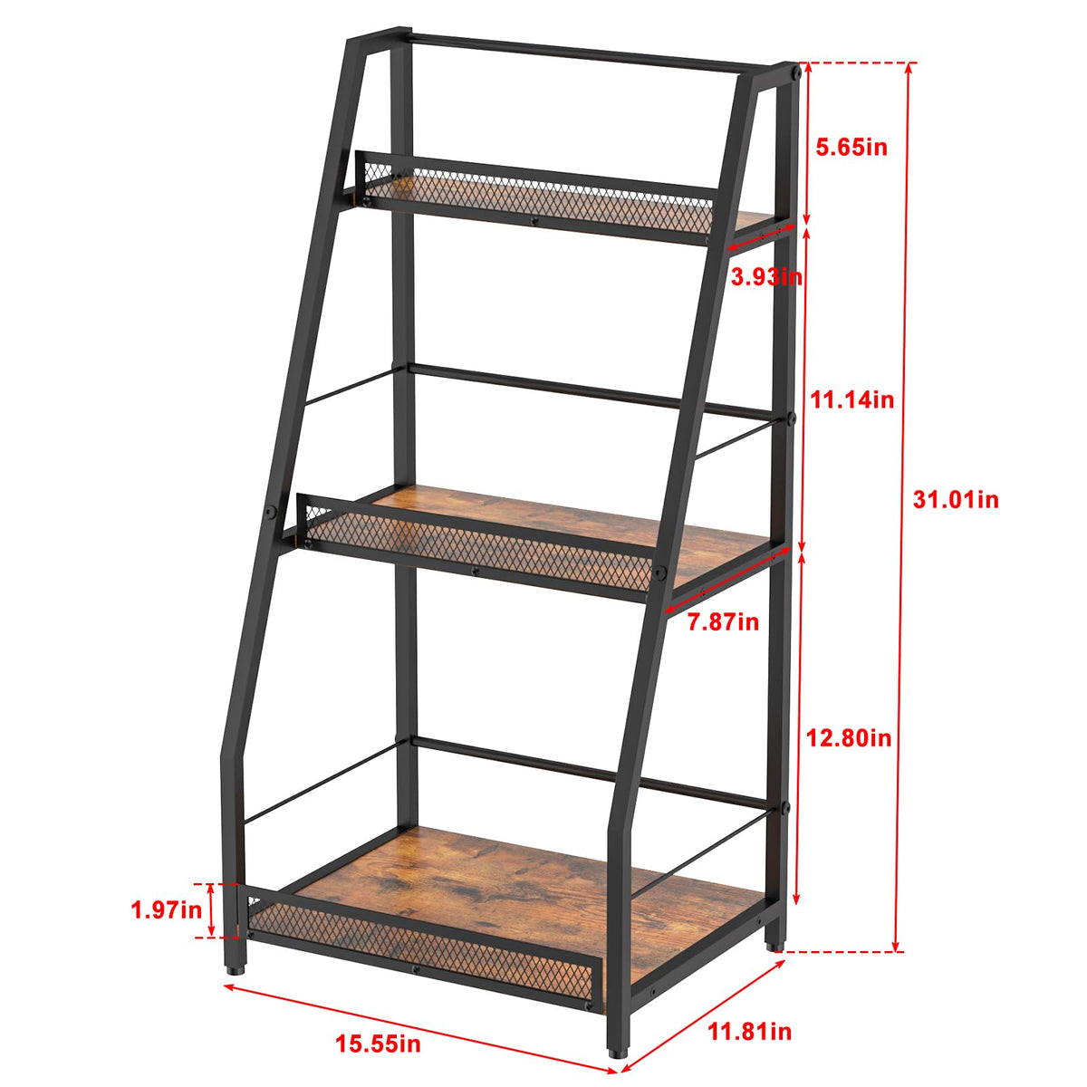 Hayexiha adjustable feet stabilize the stand on uneven floors.