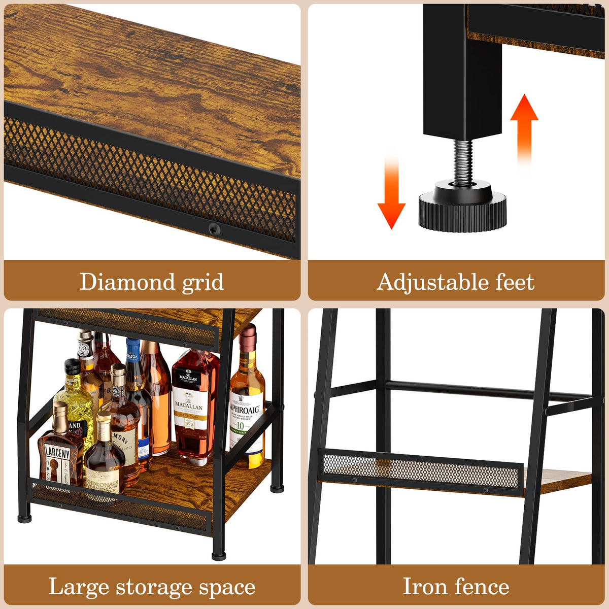 Hayexiha large-capacity wine rack holds 40–50 bottles for home bars.