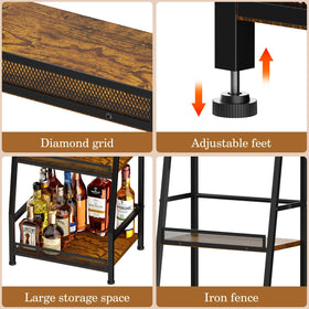 Hayexiha large-capacity wine rack holds 40–50 bottles for home bars.