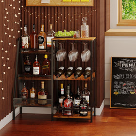 Hayexiha versatile liquor stand three-tier display with diamond mesh