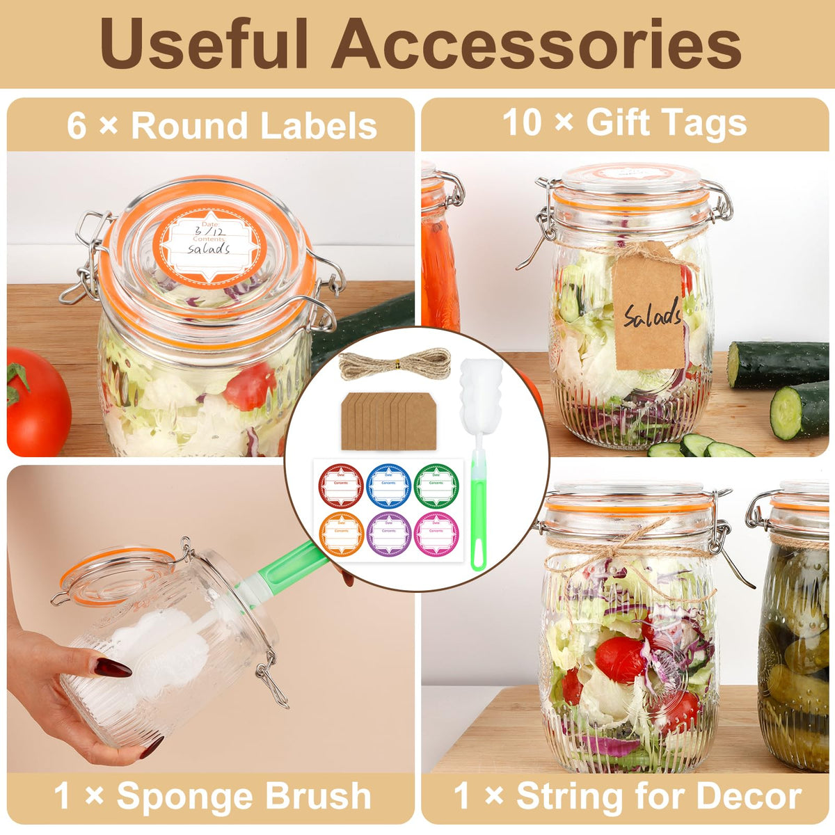 HAYHOI kitchen display jars helping pantry organization and aesthetics.