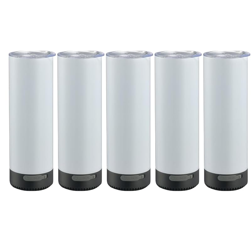 Hayins Bluetooth sublimation tumbler with lid, portable speaker for on-the-go listening.