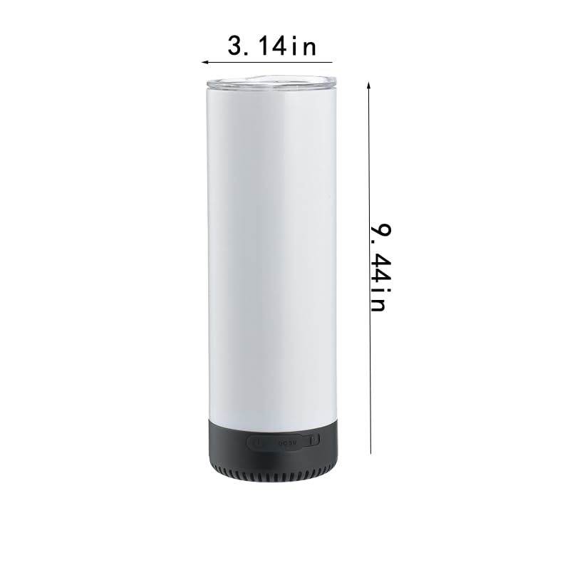 Hayins Bluetooth sublimation tumbler slim black design fits cup holders easily.