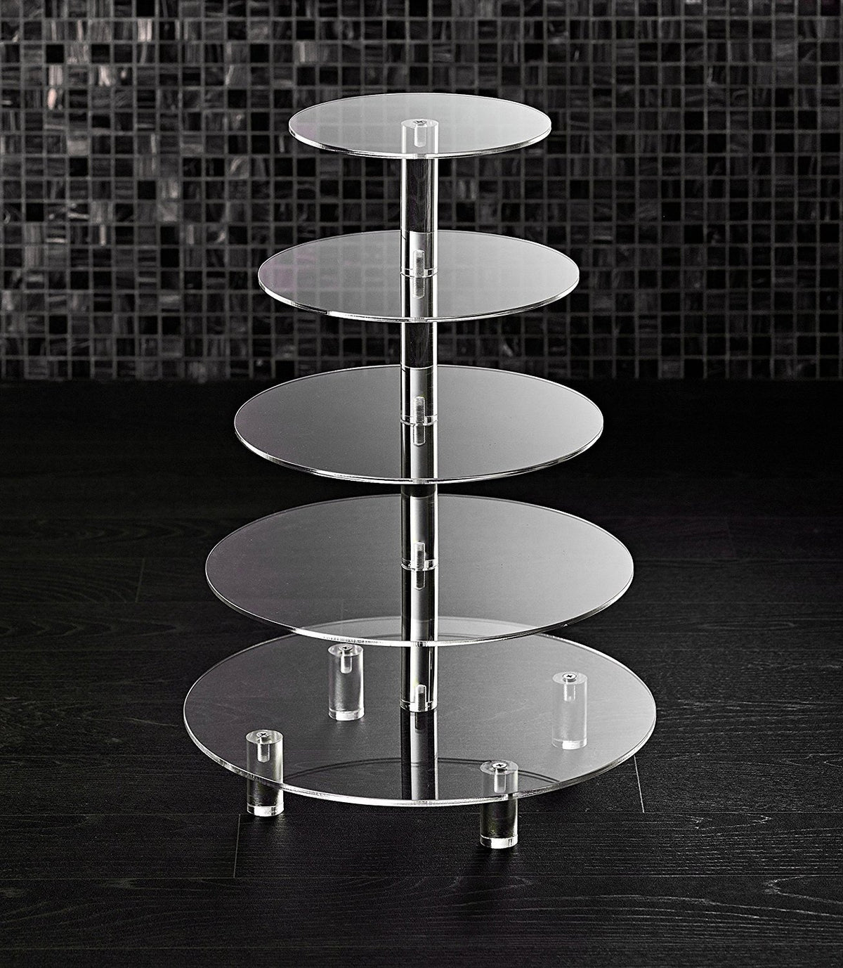 Hayley Cherie 5-tier stand, assembled, ideal for wedding desserts.