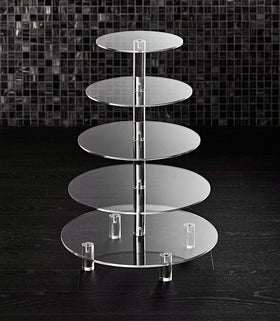 Hayley Cherie 5-tier stand, assembled, ideal for wedding desserts.