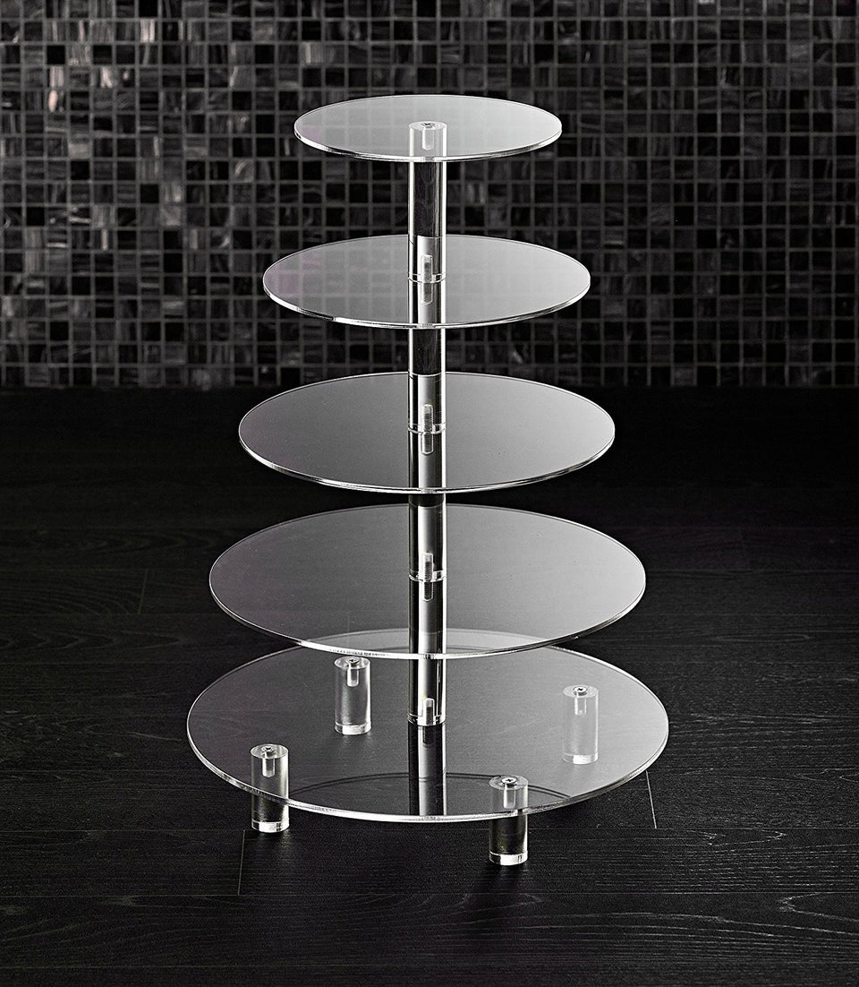 Hayley Cherie 5-tier stand, assembled, ideal for wedding desserts.