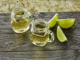 Hayley Cherie eight-pack mini shot glasses suitable for celebrations and gifts