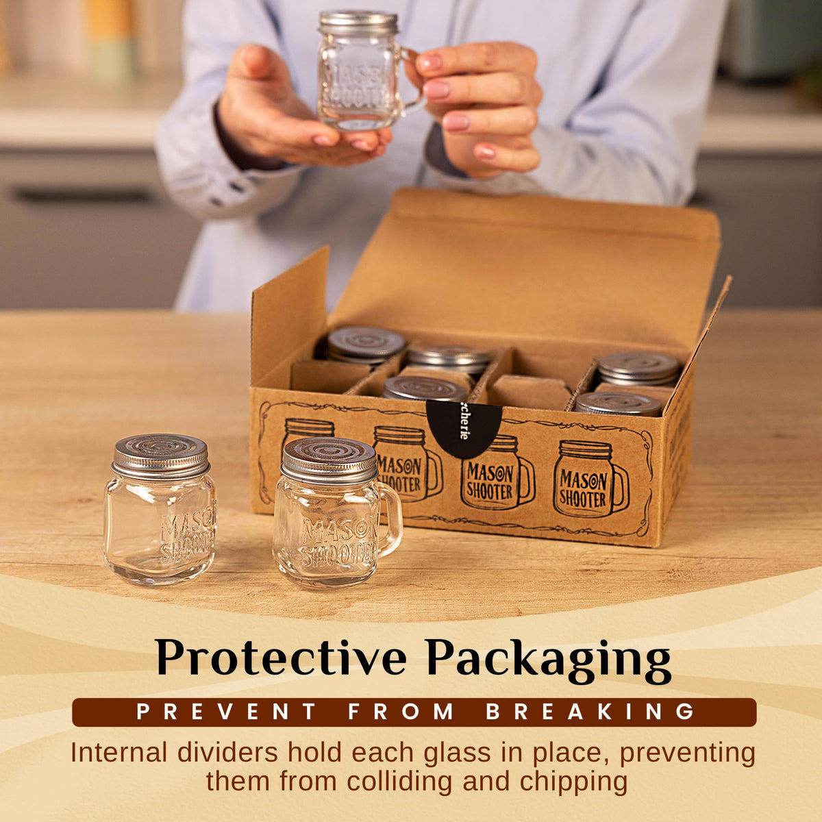 Hayley Cherie gift-boxed eight-pack shot glasses ideal for gifts
