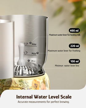 Hazel Quinn Milk Frother 400ml capacity for larger drinks