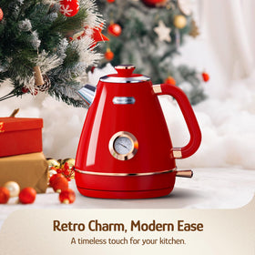 Hazel Quinn retro kettle cordless 360-degree base for easy pouring