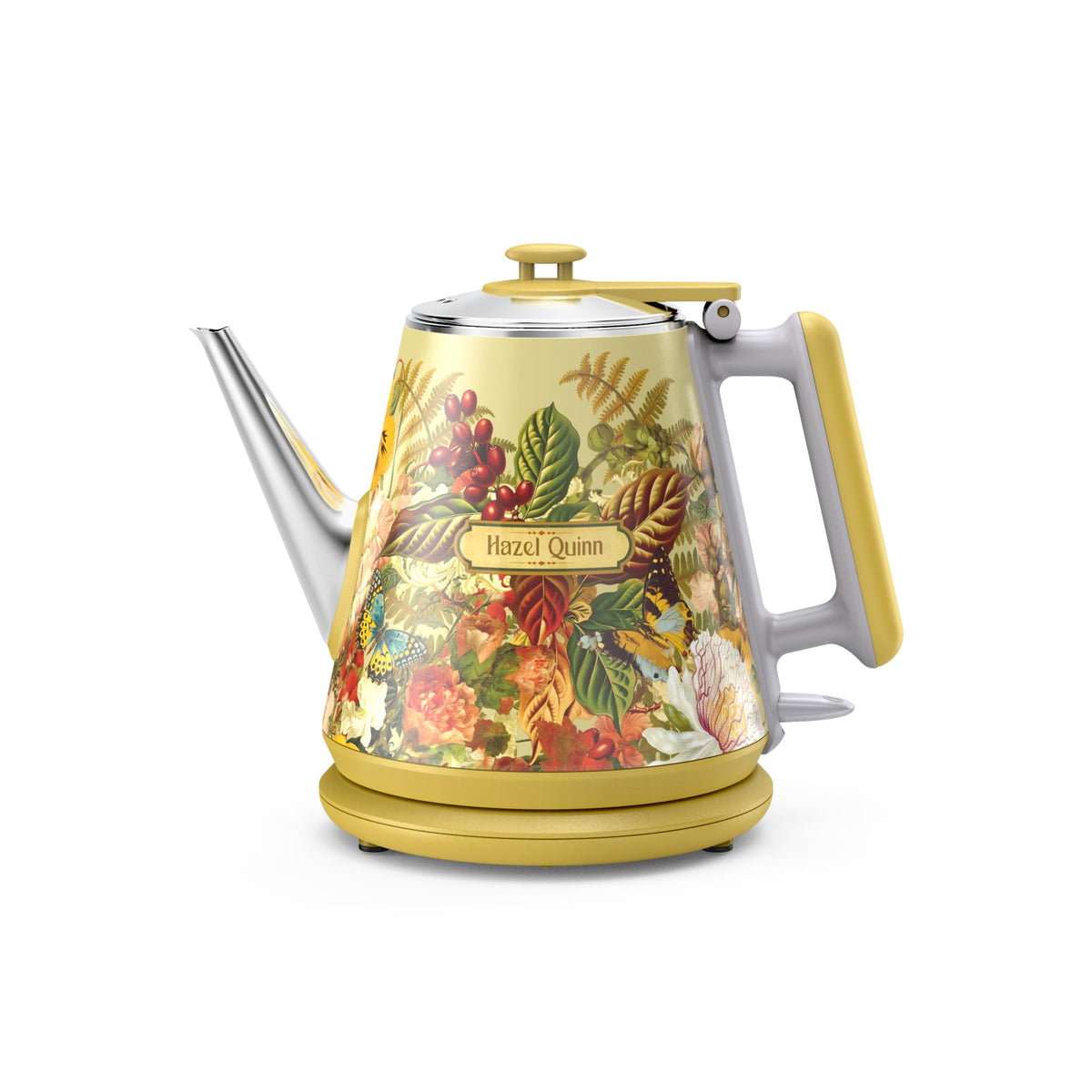 Hazel Quinn Retro kettle front view highlights compact design for small kitchens