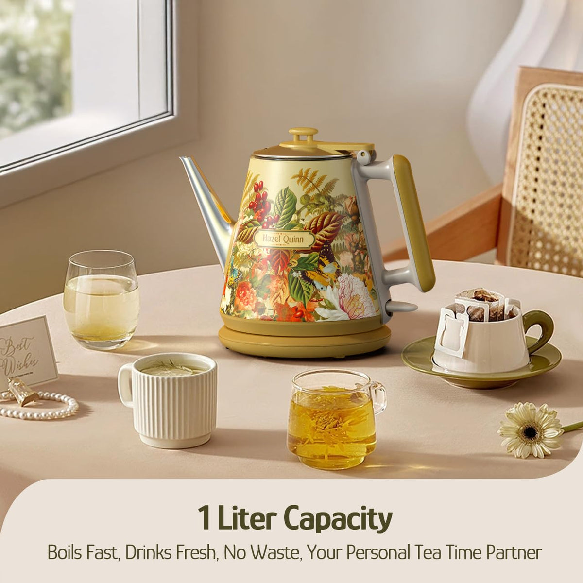 Hazel Quinn Retro kettle interior 304 stainless steel ensures water purity
