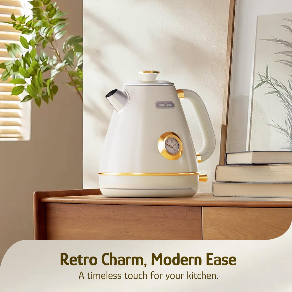 Hazel Quinn Retro Kettle thermometer dial for precise tea brewing.
