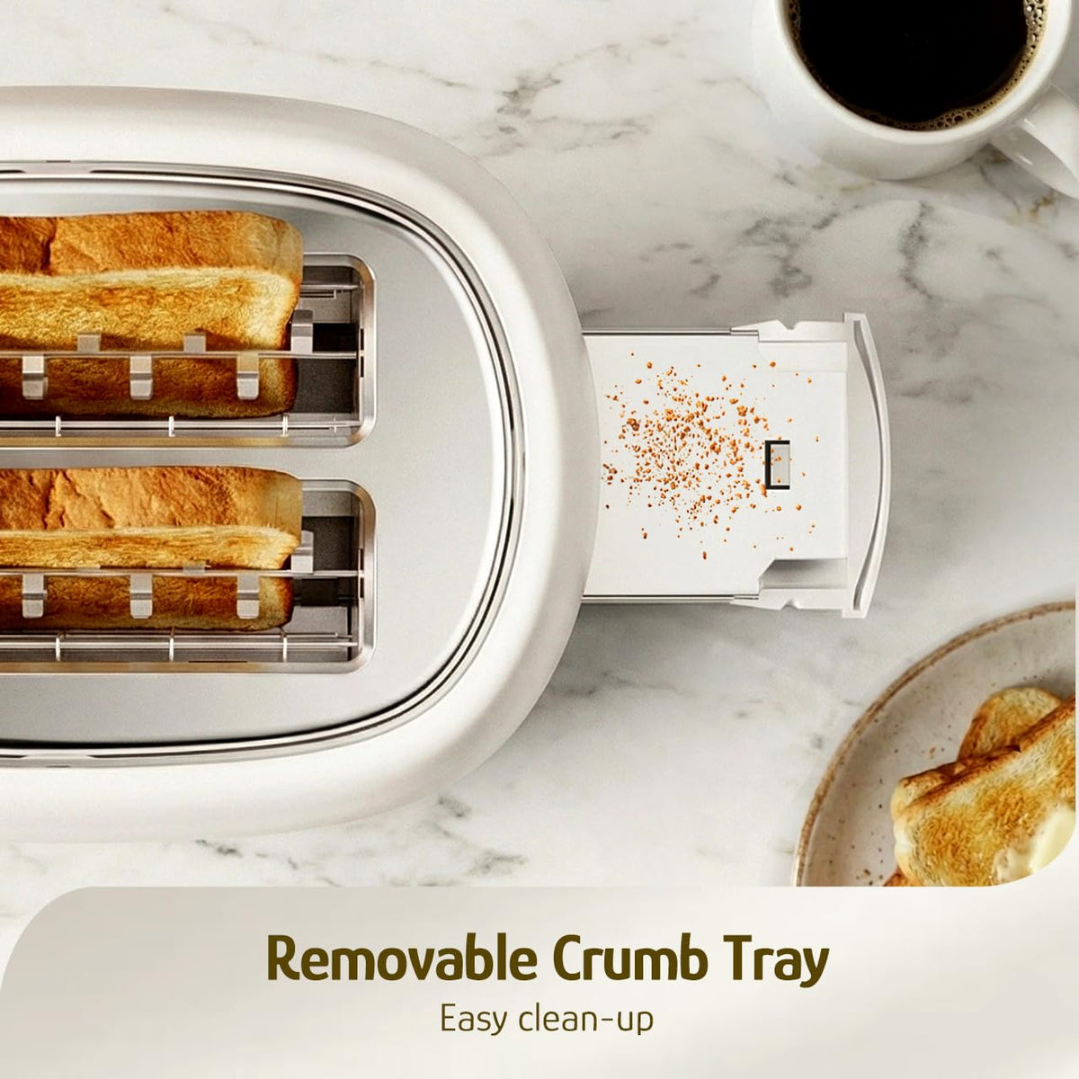 Hazel Quinn defrost and reheat functions streamline busy mornings.