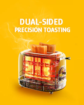 Hazel Quinn 2-slice toaster removable crumb tray being pulled out.