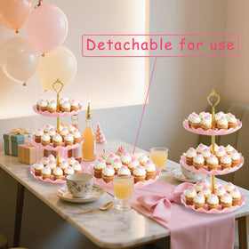 Hazyore white and pink colorway enhances romantic party table decor.