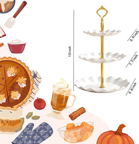 Hazyore petal-design cupcake stand close-up highlighting delicate dessert presentation.