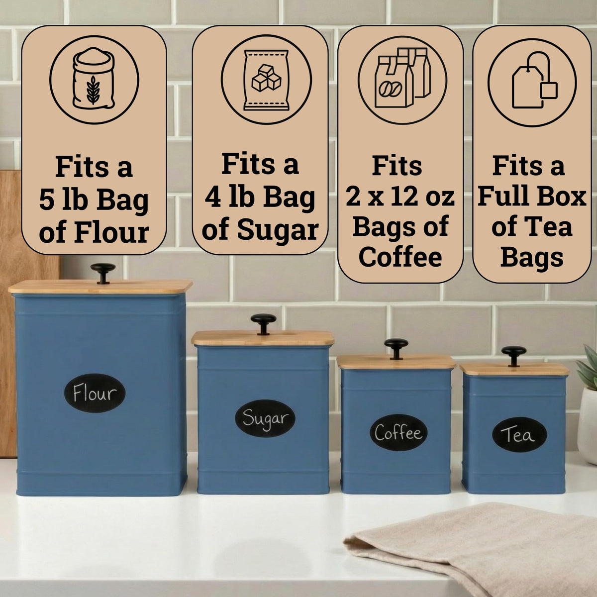 HB Design Co. airtight lids keep contents fresh while reducing moisture.