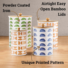 HB Design Co. airtight lids with rubber-lined bamboo seal closeup.