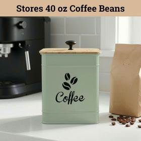 HB Design Co Bamboo lid with rubber seal maintains moisture control.