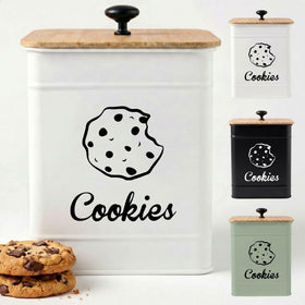HB Design Co cookie jar with airtight bamboo lid preserves freshness on your counter.
