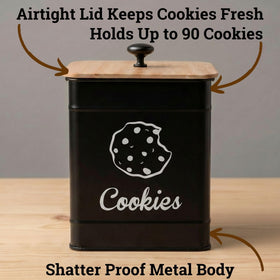 HB Design Co cookie jar bamboo lid preserves moisture while showcasing natural style.