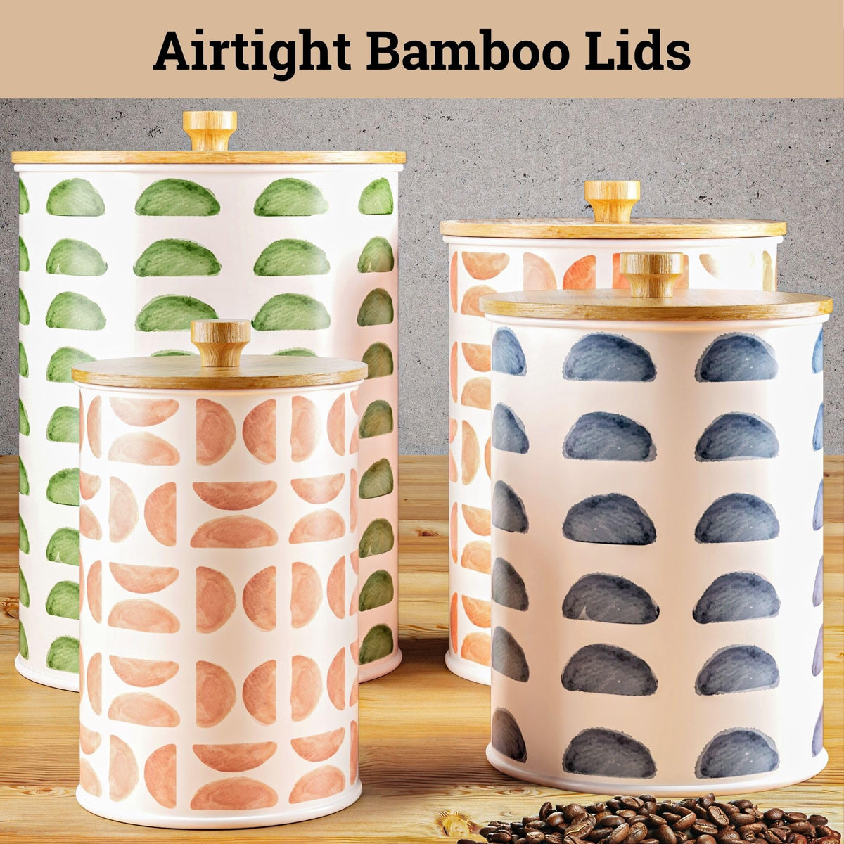 HB Design Co. decorative yet functional kitchen storage in iron jars.
