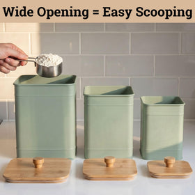 HB Design Co decorative kitchen storage on display complements various styles.