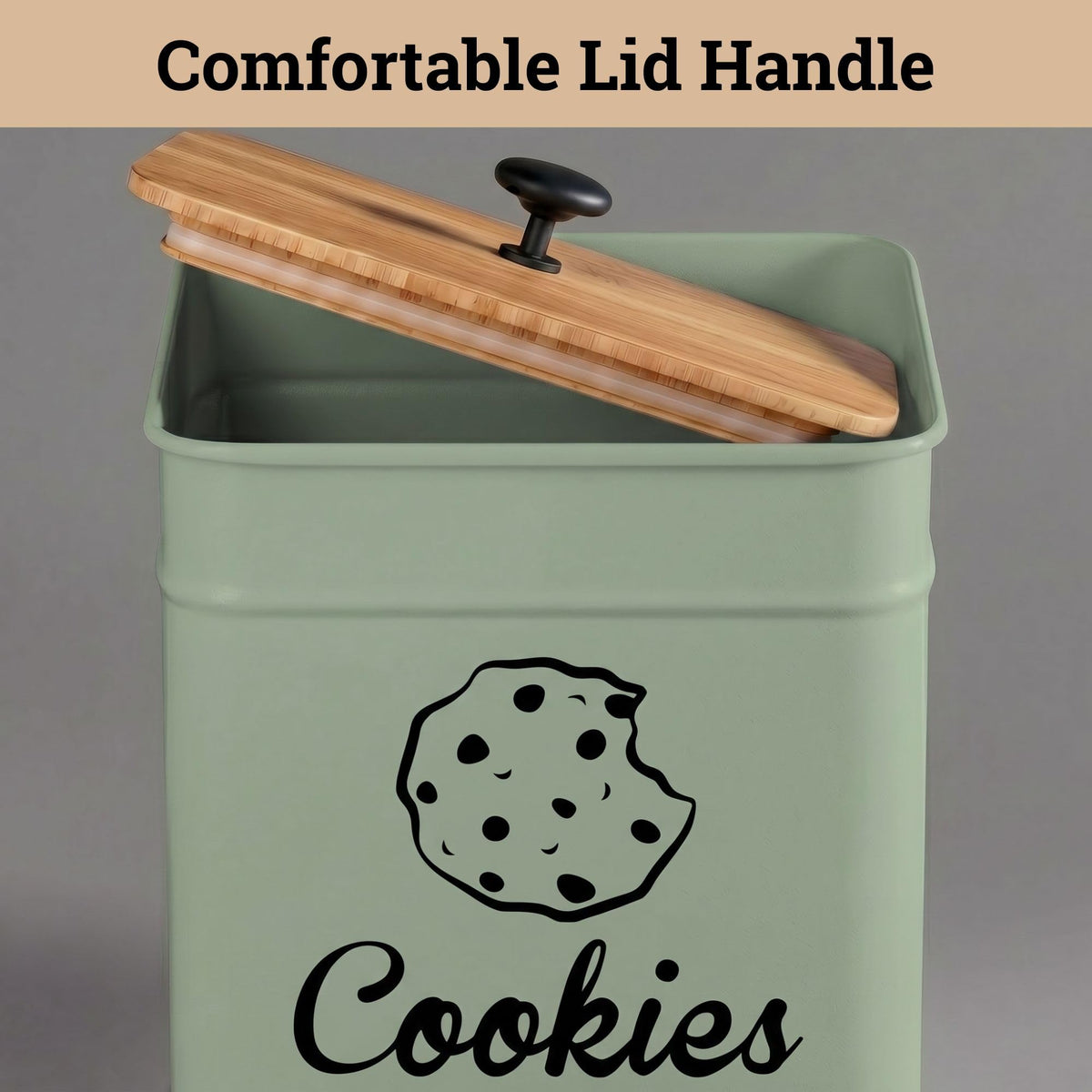 HB Design Co durable iron cookie tin is simple to wipe clean