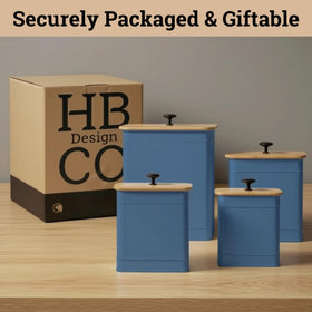 HB Design Co. 4-piece set offers versatile countertop storage and display.