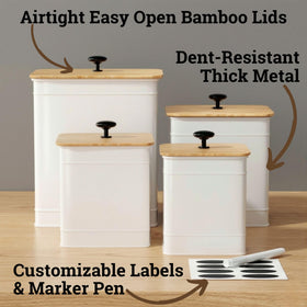 HB Design Co canisters airtight lids protect dry ingredients