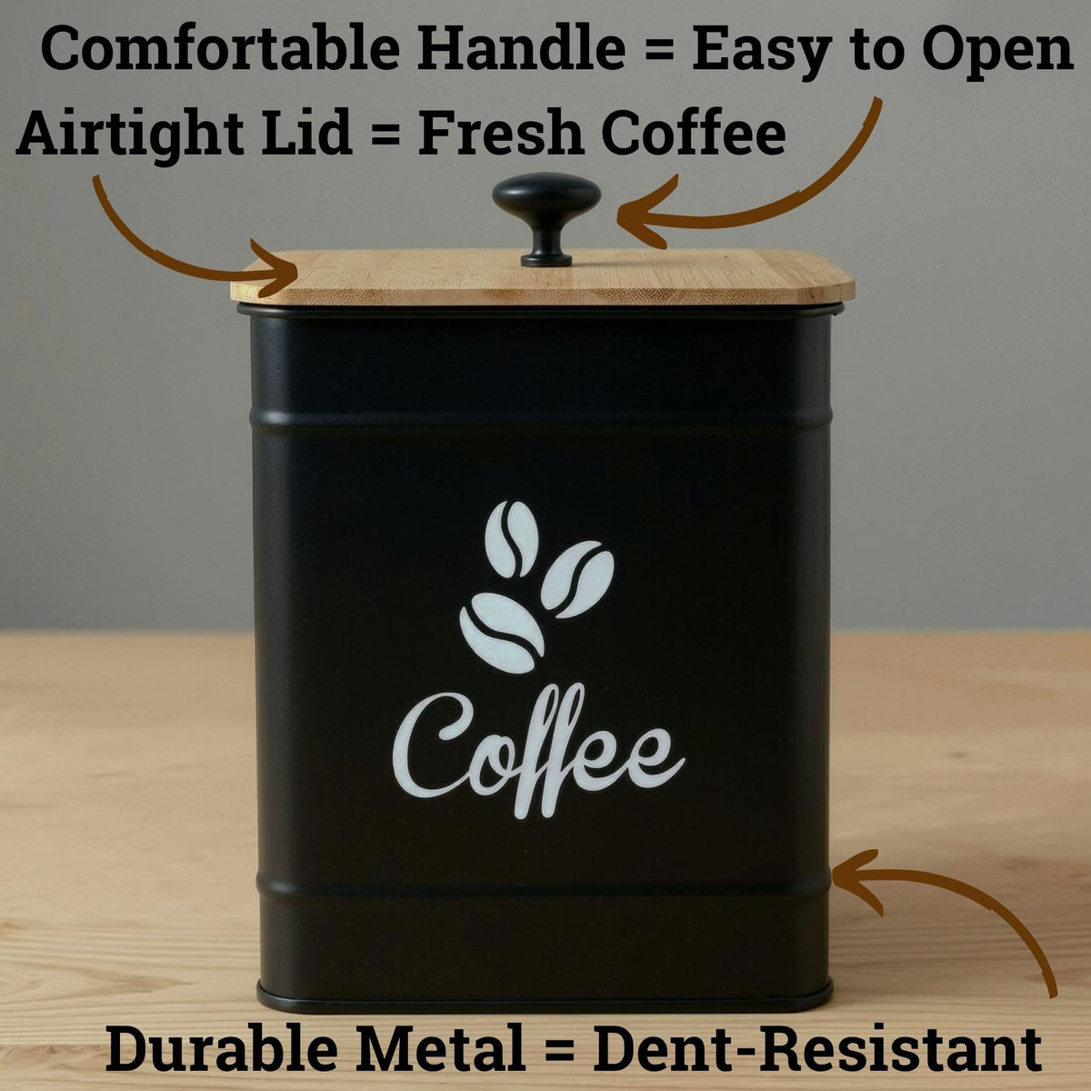 HB Design Co Matte Black Finish provides stylish display and durable metal storage.