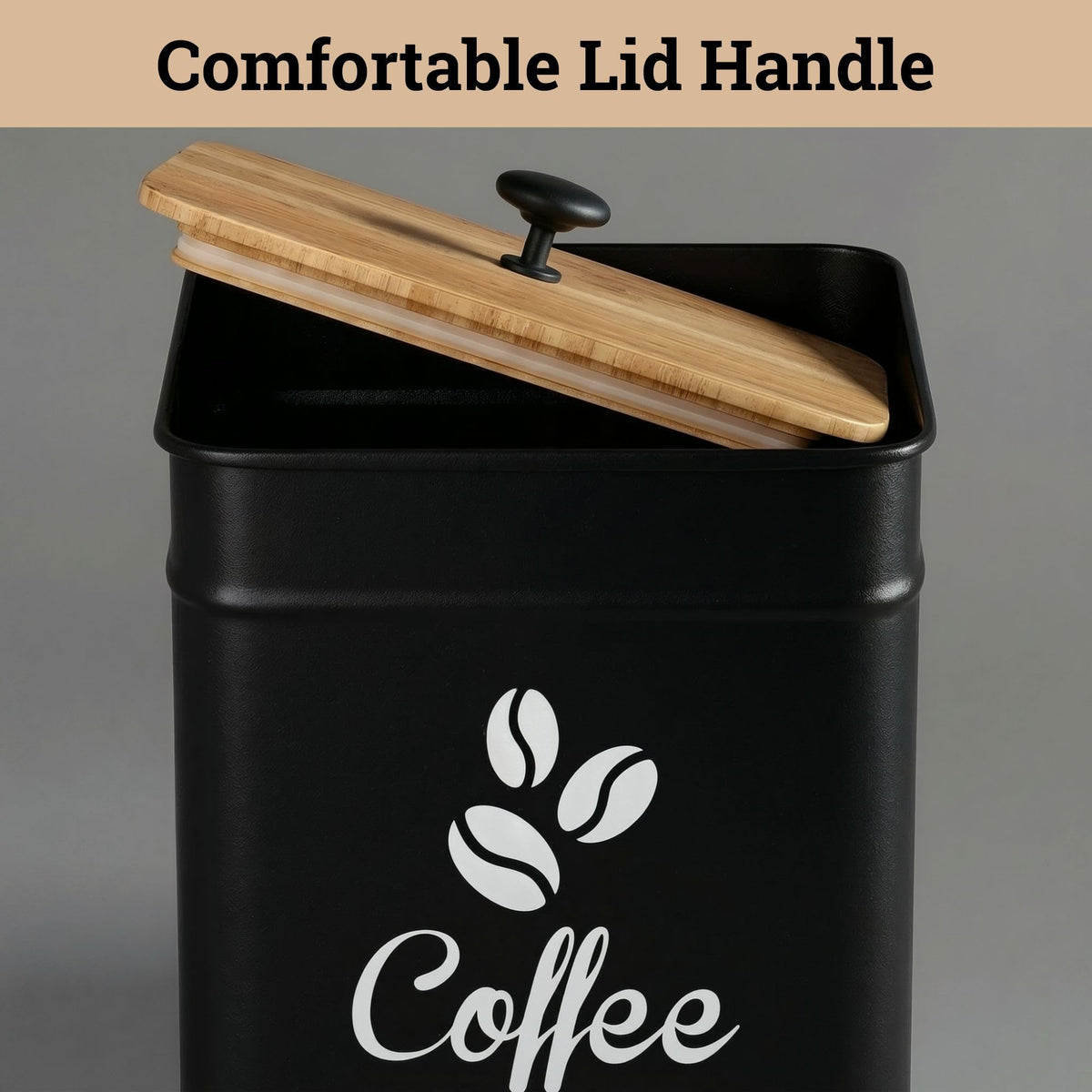 HB Design Co Versatile storage for beans or grounds with stylish form.