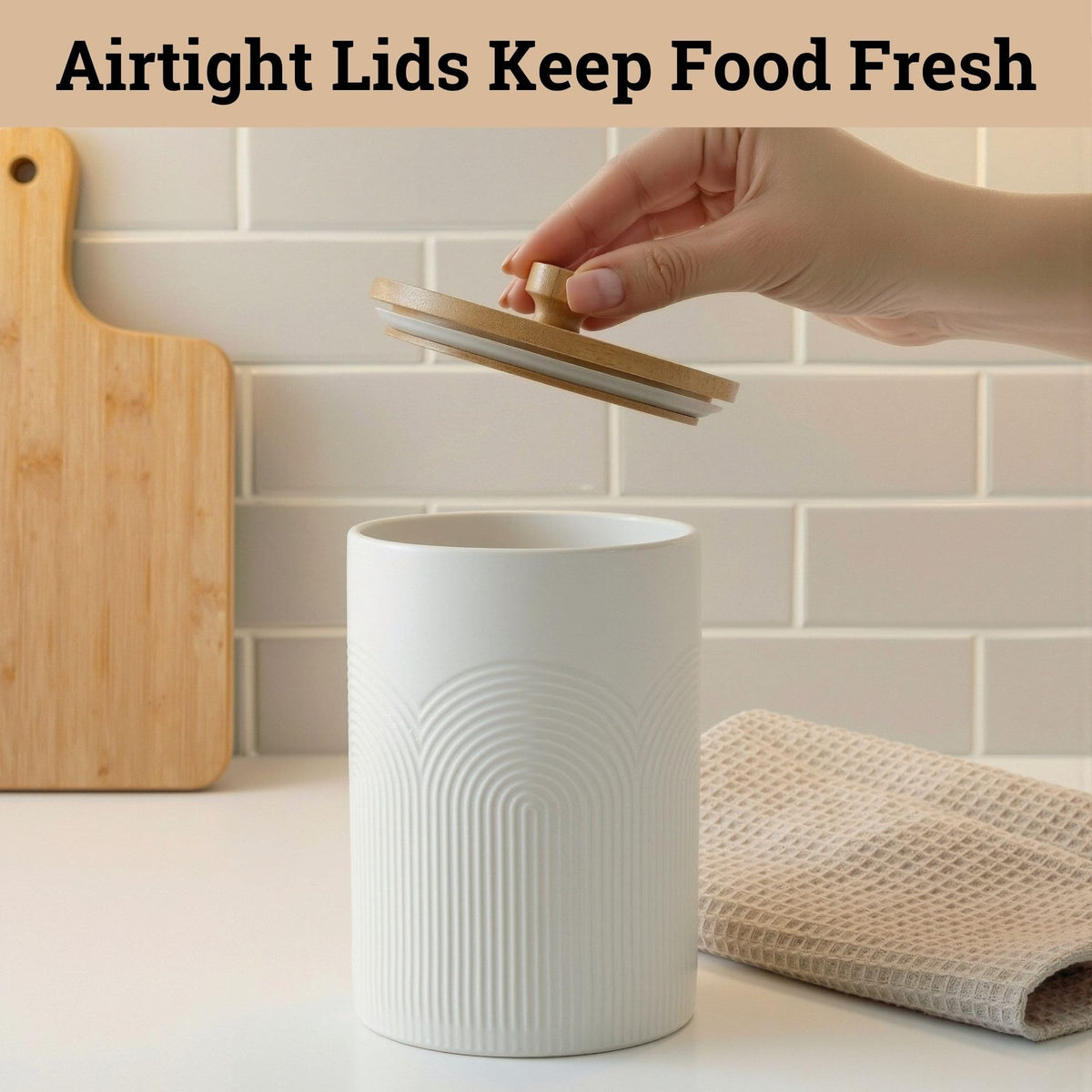 HB Design Co airtight lids keep dry ingredients protected and accessible while baking.