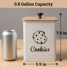HB Design Co white matte cookie jar is a durable kitchen organizer.