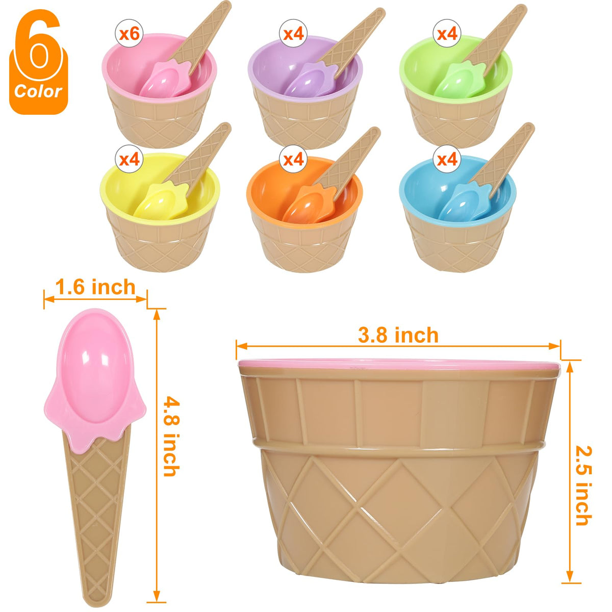 Hbaushun ice cream spoons paired with bowls for quick servings.