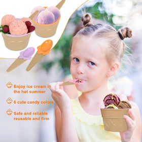 Hbaushun stackable dessert bowls saving kitchen storage space.