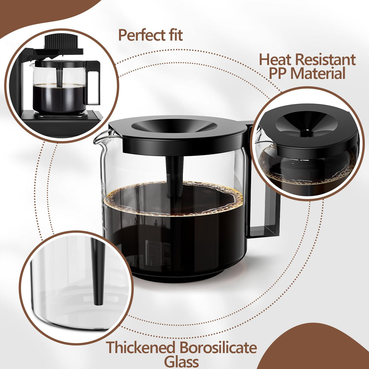 HBcyole 10-cup capacity carafe for gatherings and daily use