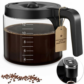 HBCyole 12‑cup carafe front view for Keurig K‑DUO 5100 with durable glass