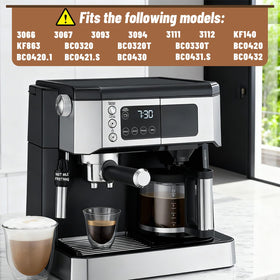 HBCyole borosilicate glass carafe resists heat and shows brew level