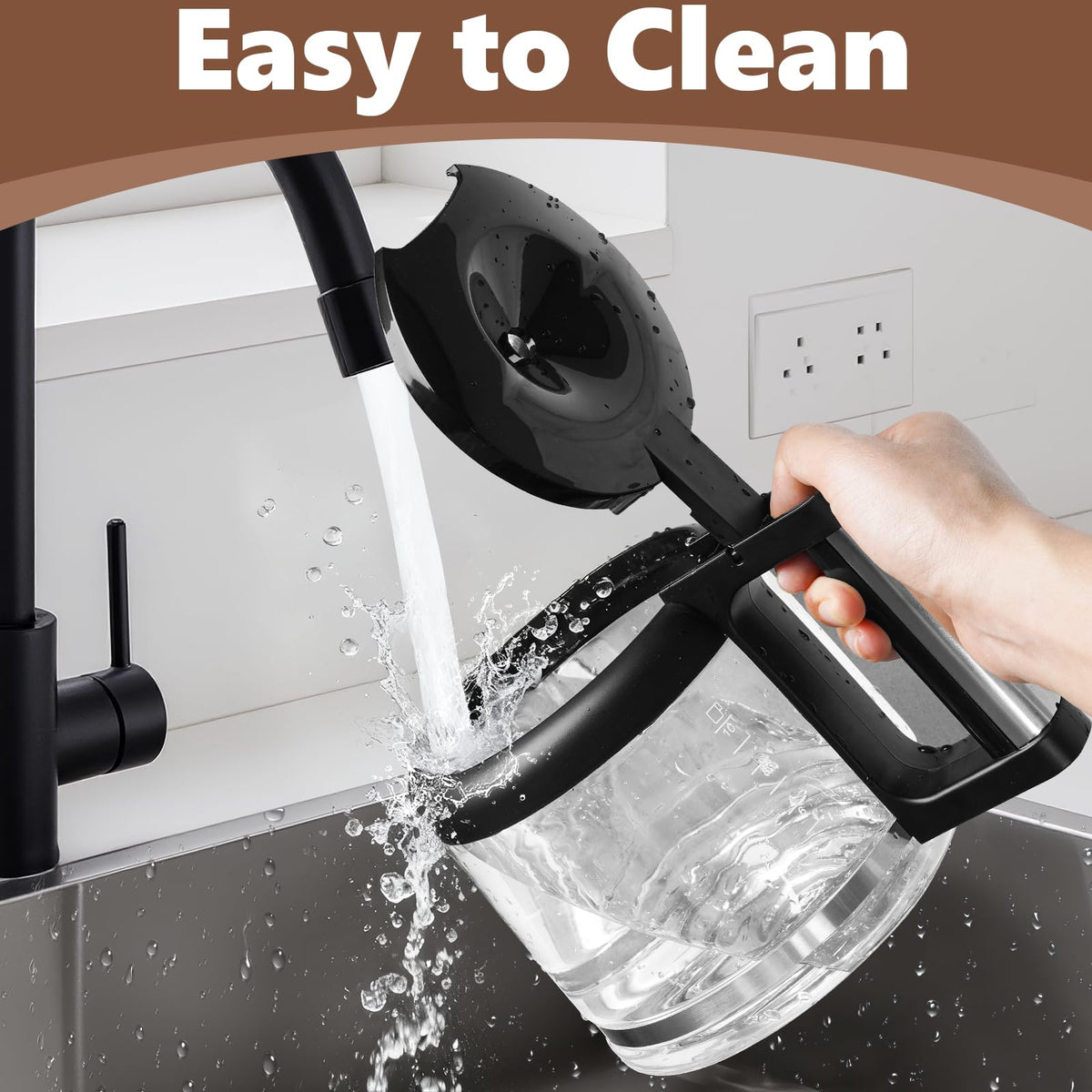 HBCyole dishwasher-safe carafe for easy cleanup