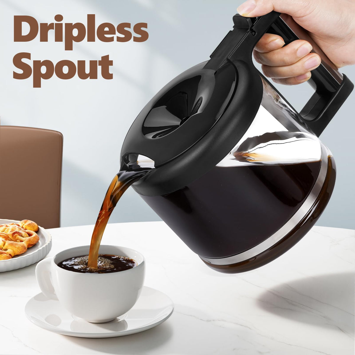 HBCyole ergonomic handle for comfortable pouring