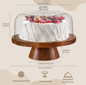 HBlife acrylic dome clearly protects treats from dust during display.