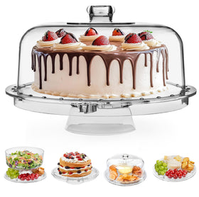 HBlife cake stand with acrylic dome showcases desserts clearly for events