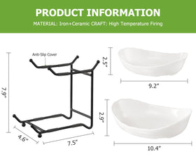 HBlife 3-tier ceramic stand doubles as dessert tray at parties