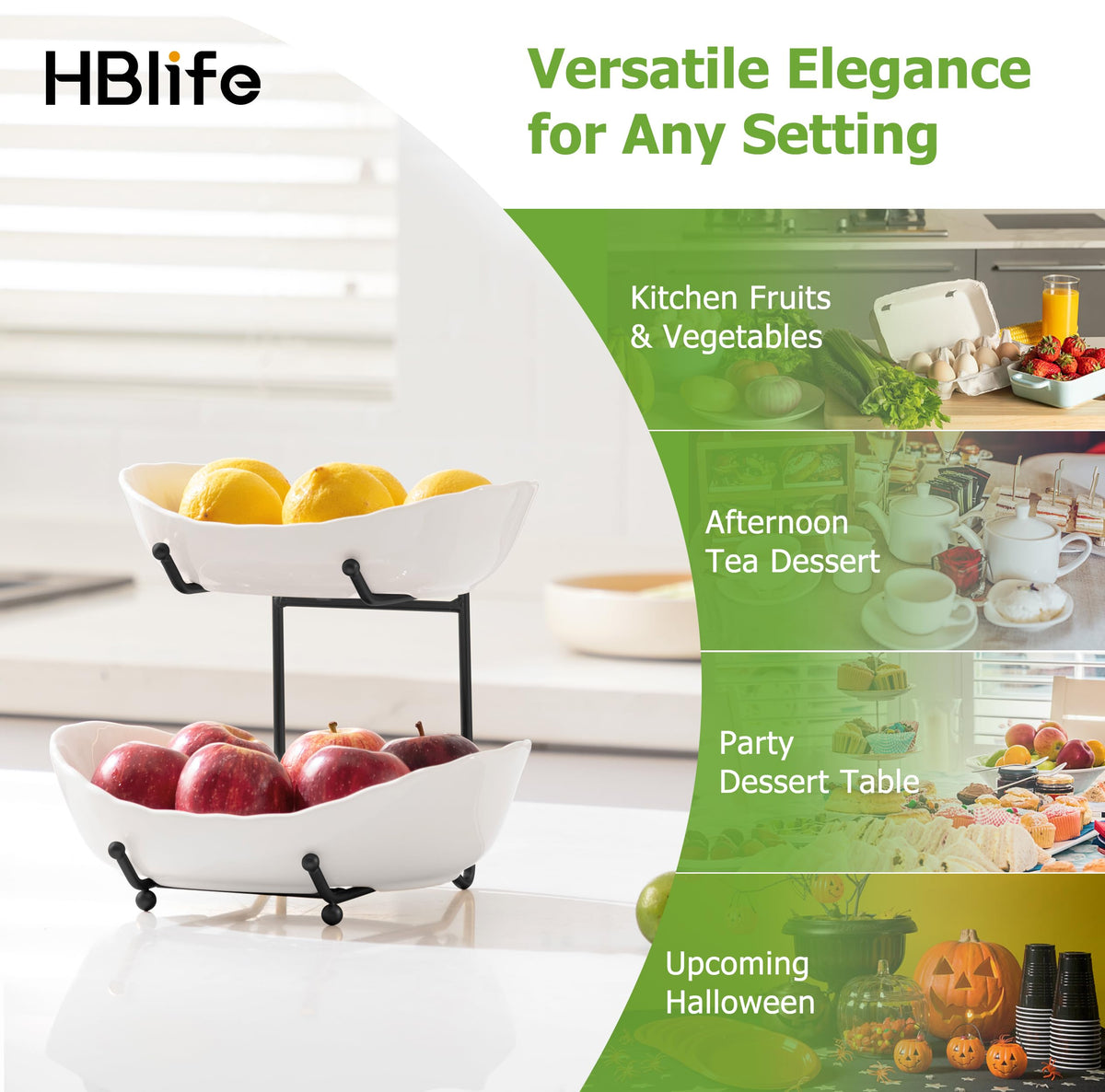 HBlife 3-tier stand with multifunctional uses for bathroom or living room