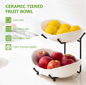 HBlife 3-tier fruit stand with non-slip feet preventing wobble on surfaces